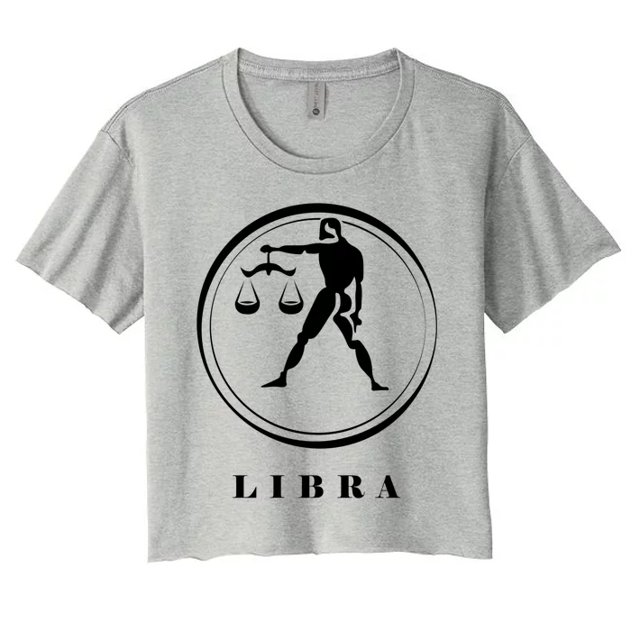 Libra Zodiac Astrology Sign Great Gift Women's Crop Top Tee