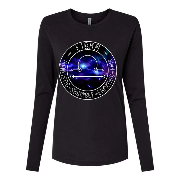 Libra Zodiac Astrology Symbol And Qualities Gift Womens Cotton Relaxed Long Sleeve T-Shirt