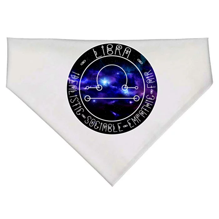 Libra Zodiac Astrology Symbol And Qualities Gift USA-Made Doggie Bandana