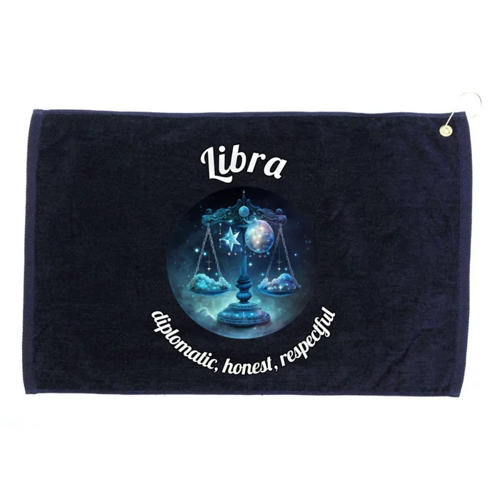 Libra Zodiac Astronomy Gift Grommeted Golf Towel