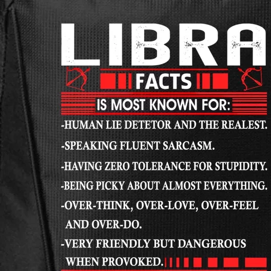 Libra Zodiac Birthday Libra Facts Gift Funny Cute Gift City Backpack