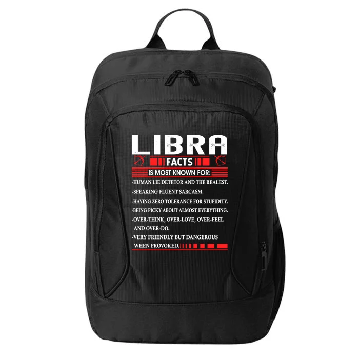 Libra Zodiac Birthday Libra Facts Gift Funny Cute Gift City Backpack