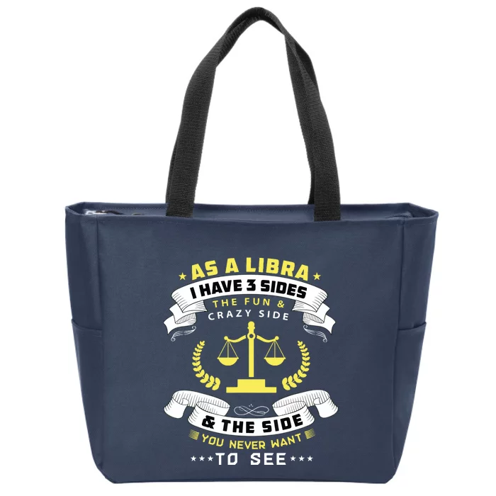 Libra Zodiac Birthday Horoscope Sign Libra Zip Tote Bag