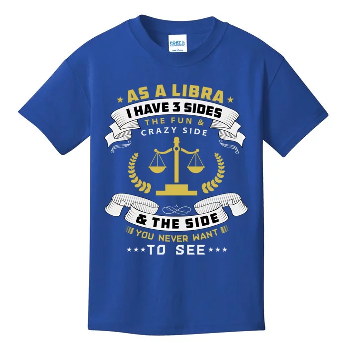 Libra Zodiac Birthday Horoscope Sign Libra Gift Kids T-Shirt