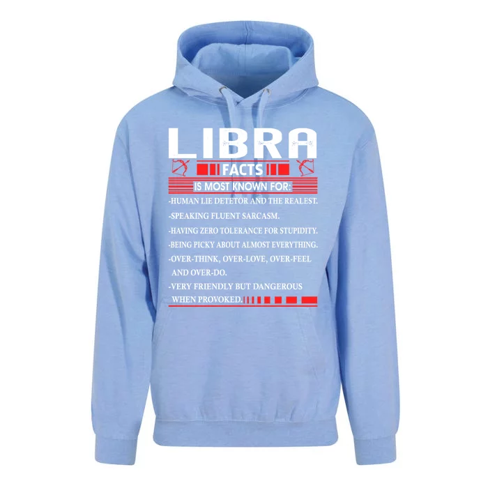 Libra Zodiac Birthday Libra Facts Gift Funny Cool Gift Unisex Surf Hoodie