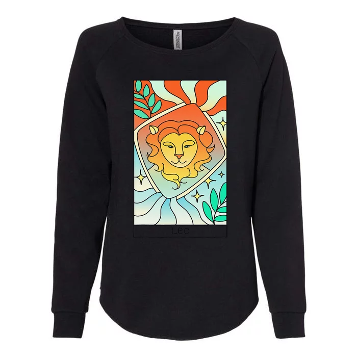 Leo Zodiac Womens California Wash Sweatshirt