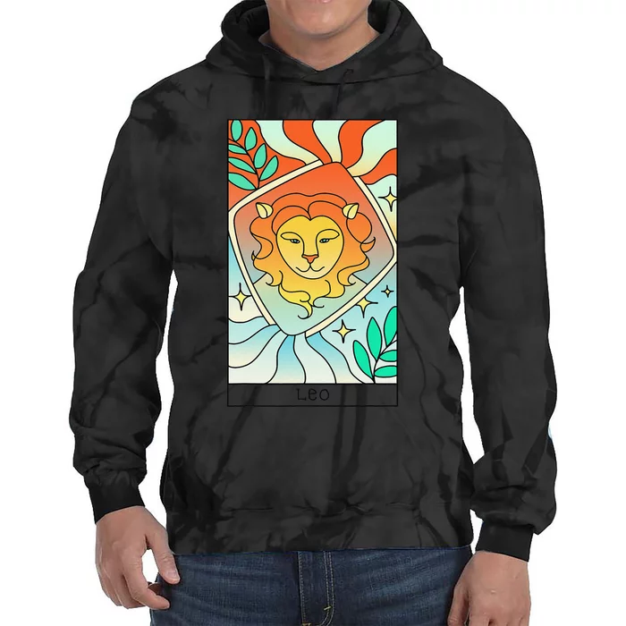 Leo Zodiac Tie Dye Hoodie