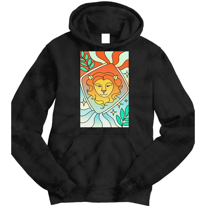 Leo Zodiac Tie Dye Hoodie