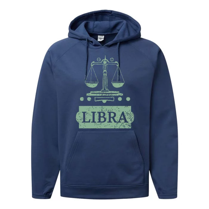 Libra Zodiac Performance Fleece Hoodie