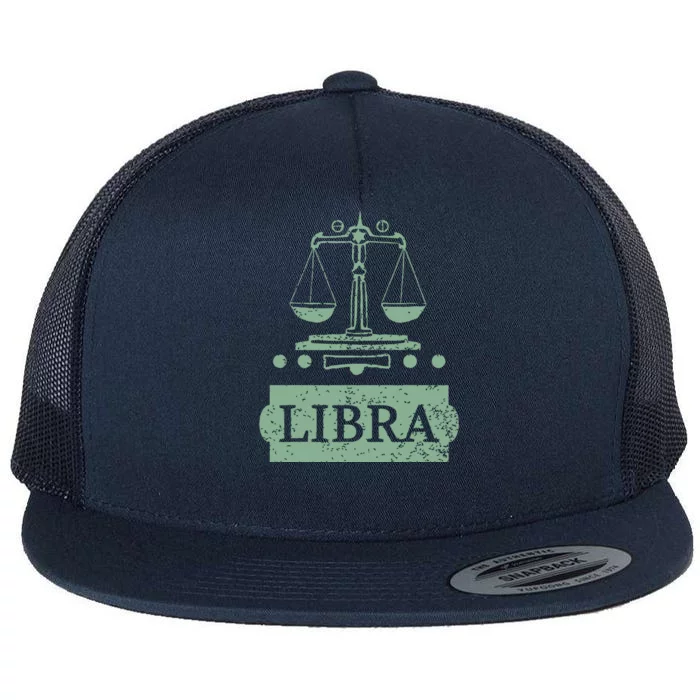 Libra Zodiac Flat Bill Trucker Hat