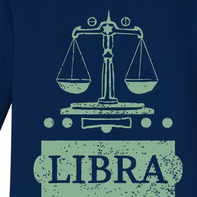 Libra Zodiac Baby Long Sleeve Bodysuit