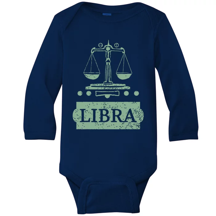 Libra Zodiac Baby Long Sleeve Bodysuit