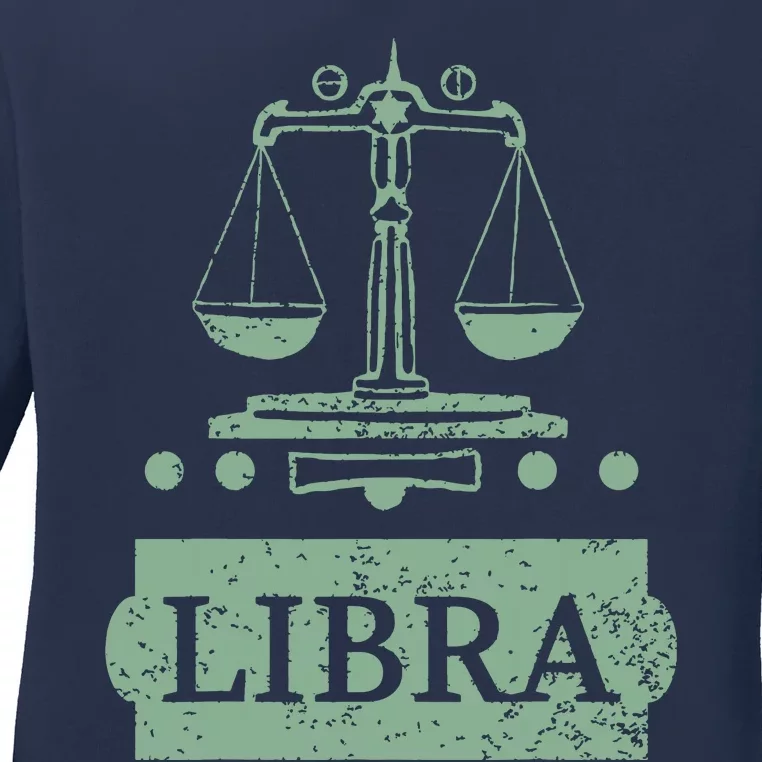 Libra Zodiac Ladies Long Sleeve Shirt