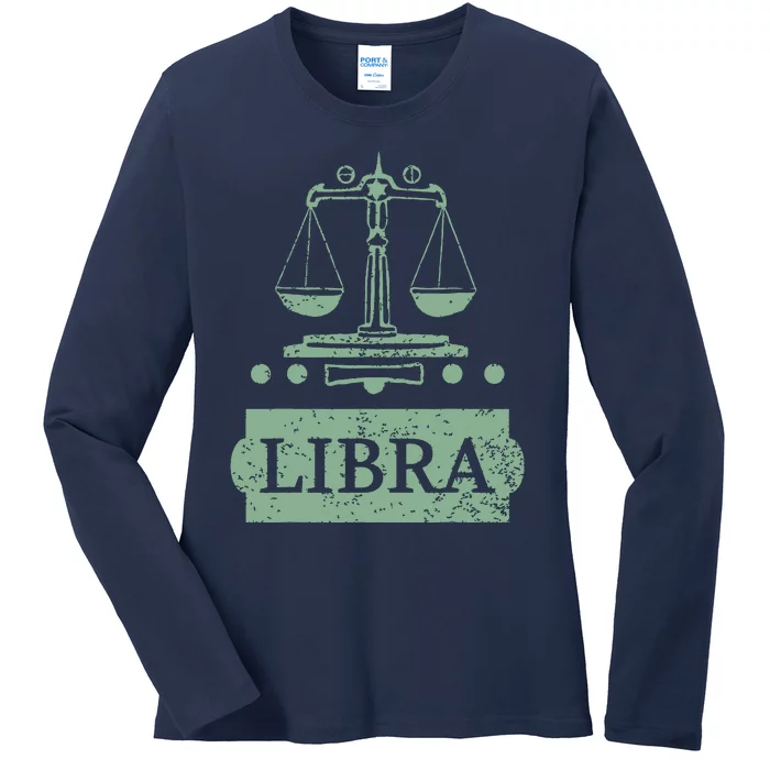 Libra Zodiac Ladies Long Sleeve Shirt