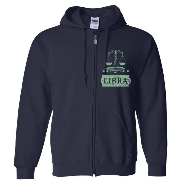 Libra Zodiac Full Zip Hoodie