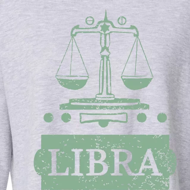 Libra Zodiac Cropped Pullover Crew