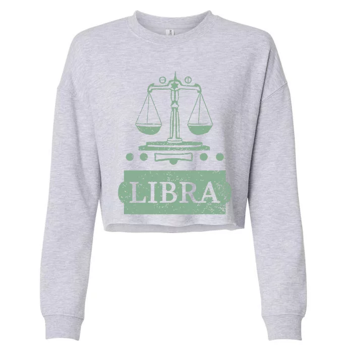 Libra Zodiac Cropped Pullover Crew