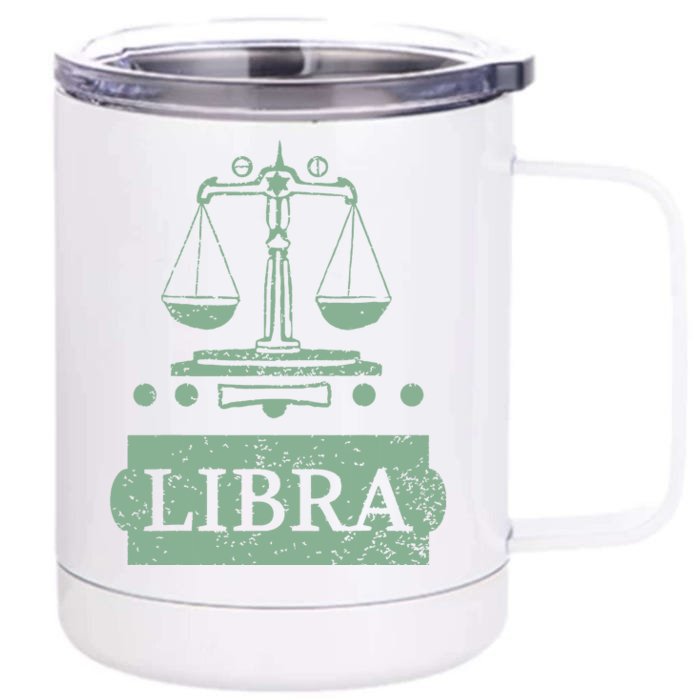 Libra Zodiac Front & Back 12oz Stainless Steel Tumbler Cup