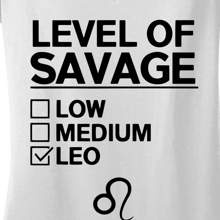 Leo Zodiac Merch Funny Awesome Leos Design Women's V-Neck T-Shirt