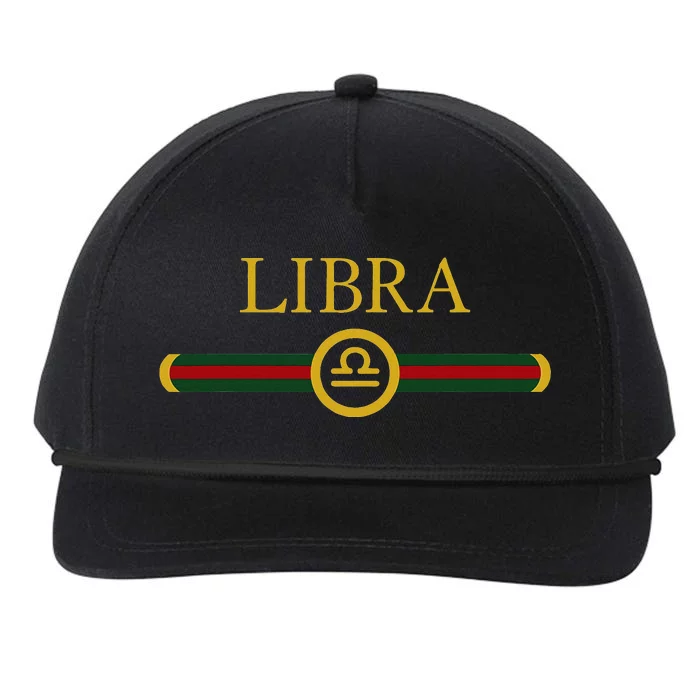 Libra zodiac october sep birthday Graphic art Libra sign Snapback Five-Panel Rope Hat