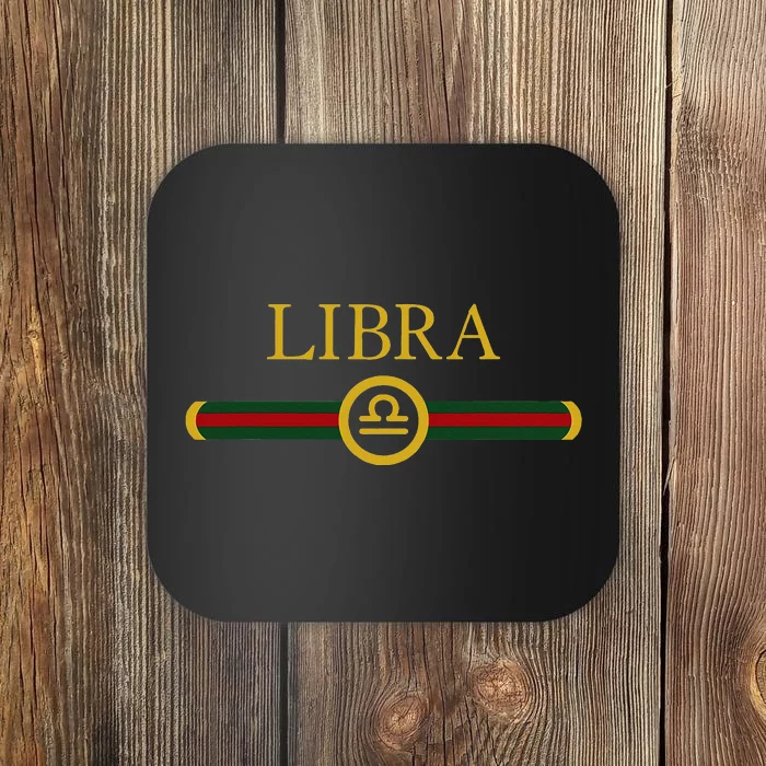 Libra zodiac october sep birthday Graphic art Libra sign Coaster