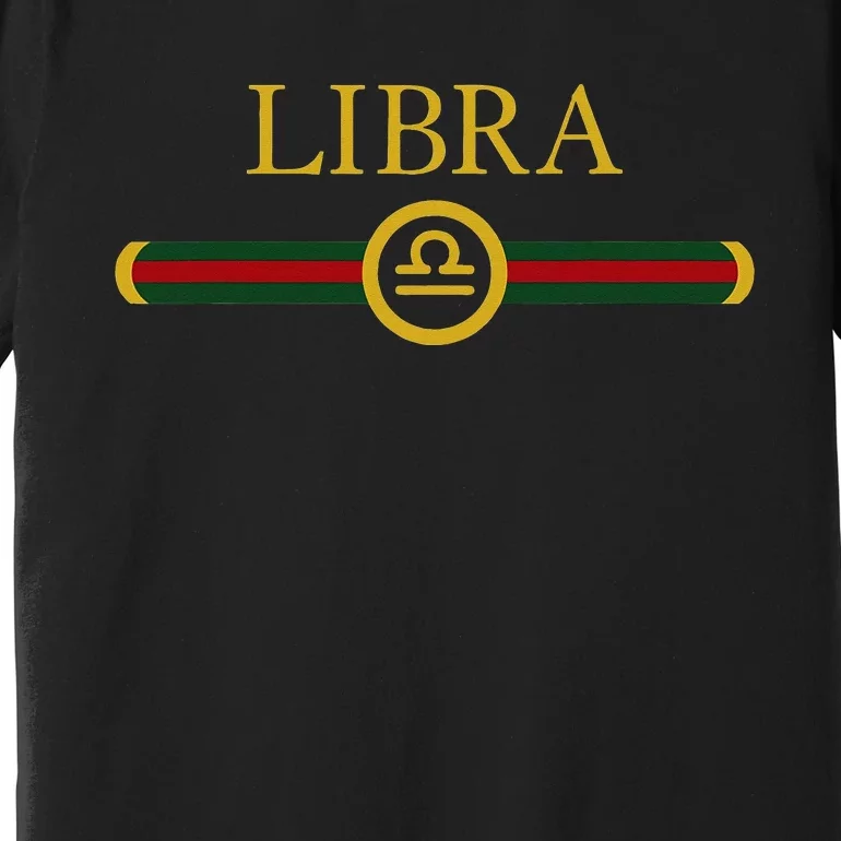 Libra zodiac october sep birthday Graphic art Libra sign Premium T-Shirt