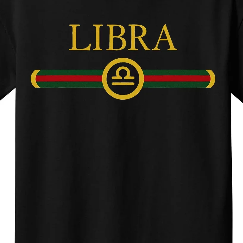 Libra zodiac october sep birthday Graphic art Libra sign Kids T-Shirt