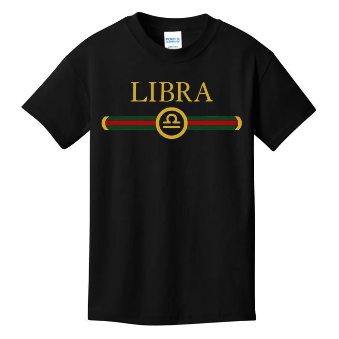 Libra zodiac october sep birthday Graphic art Libra sign Kids T-Shirt