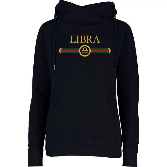 Libra Zodiac October Sep Birthday Graphic Art Libra Sign Womens Funnel Neck Pullover Hood