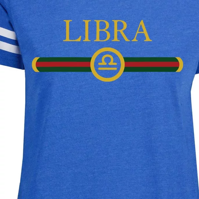 Libra Zodiac October Sep Birthday Graphic Art Libra Sign Enza Ladies Jersey Football T-Shirt