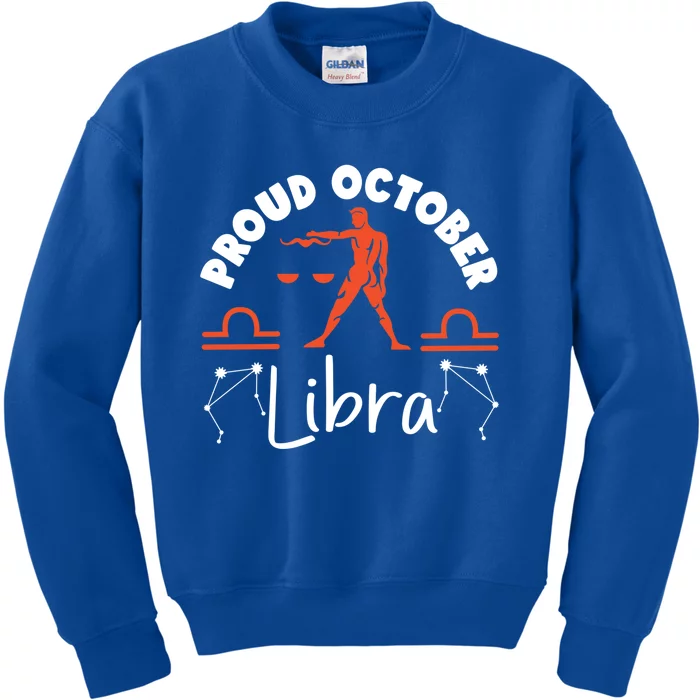 Libra Zodiac: Proud October Libra Gift Kids Sweatshirt