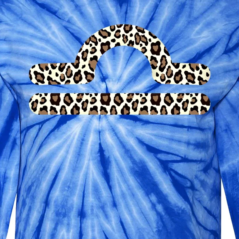 Libra Zodiac Sign Leopard Gift Tie-Dye Long Sleeve Shirt