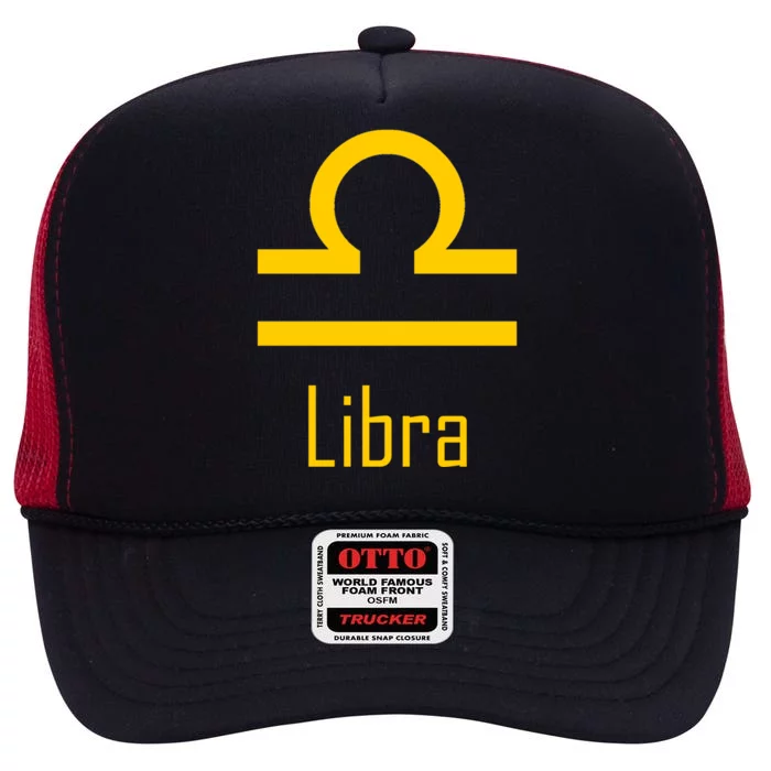 Libra Zodiac Sign Astrology Constellation Astronomy Gift High Crown Mesh Trucker Hat