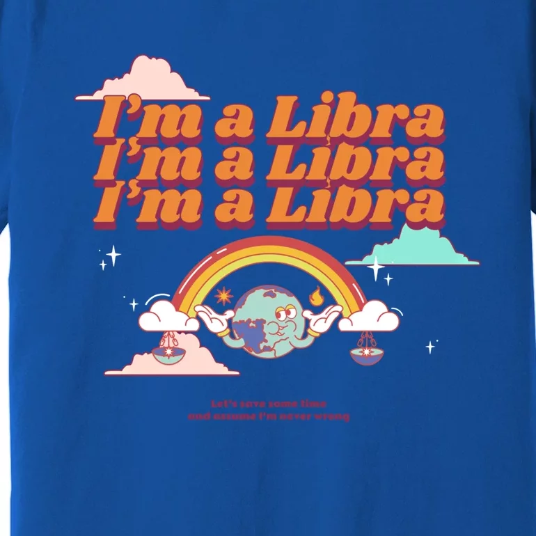 Libra Zodiac Sign Astrology Symbol Cartoon Gift Premium T-Shirt