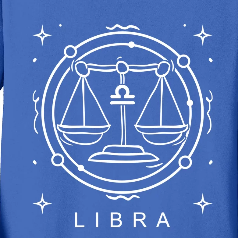 Libra Zodiac Sign Birthday Gift Libra Astrology Sign Gift Kids Long Sleeve Shirt