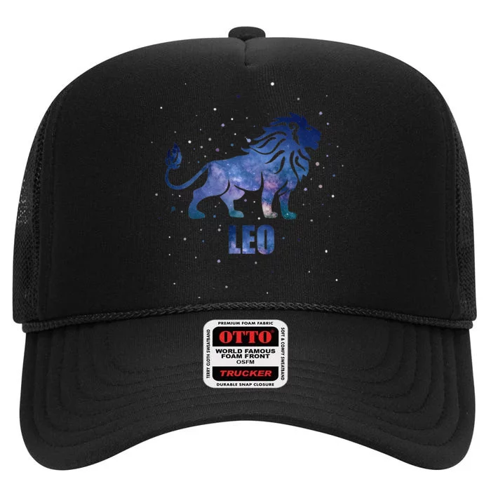 Leo Zodiac Sign Astrology Horoscope High Crown Mesh Trucker Hat