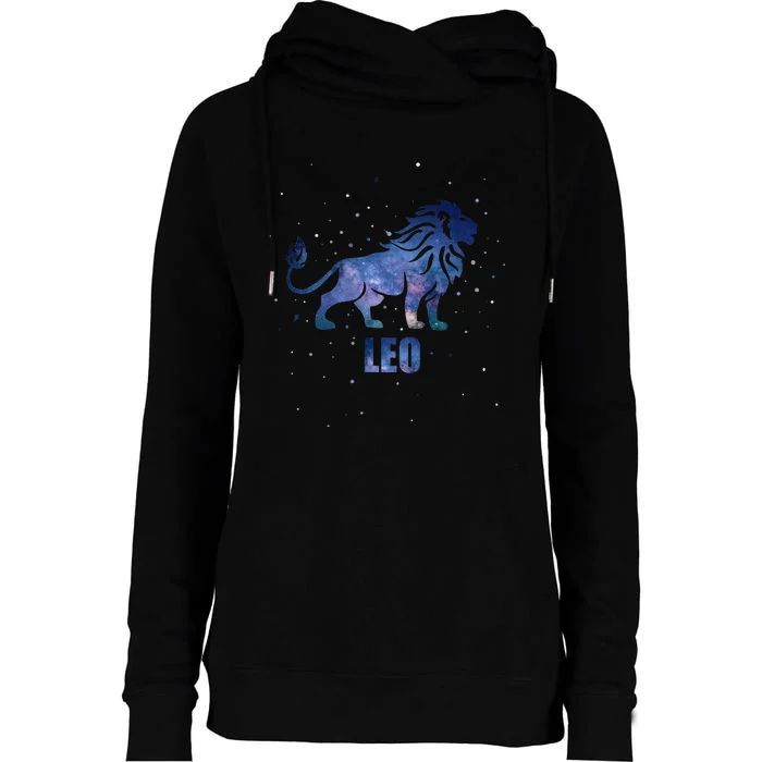 Leo Zodiac Sign Astrology Horoscope Womens Funnel Neck Pullover Hood