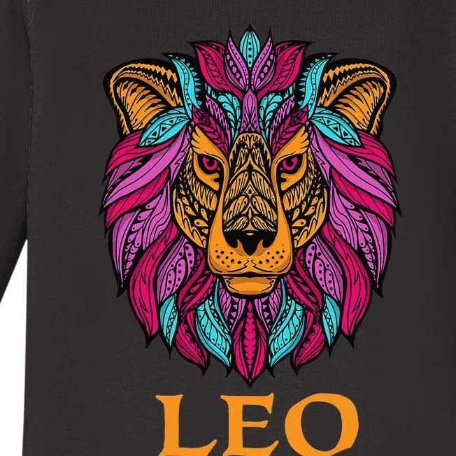 Leo Zodiac Sign Birthday Horoscope Astrology Baby Long Sleeve Bodysuit