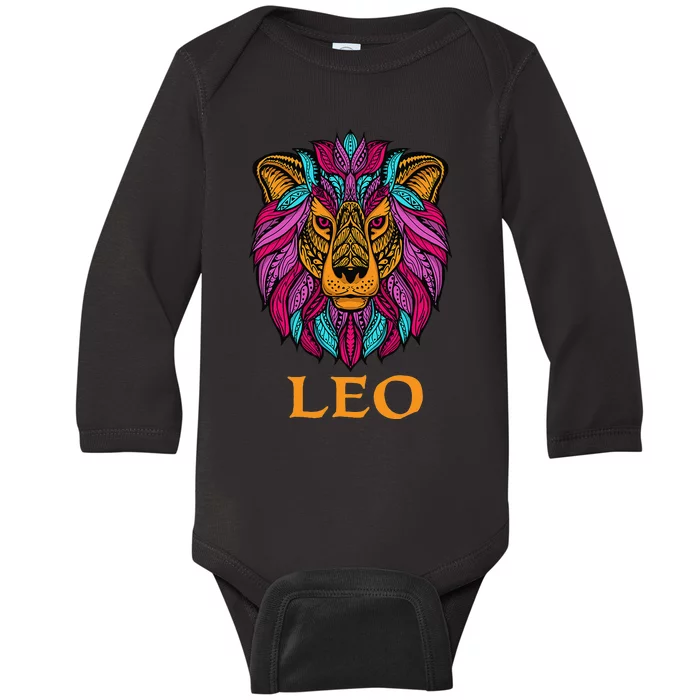 Leo Zodiac Sign Birthday Horoscope Astrology Baby Long Sleeve Bodysuit