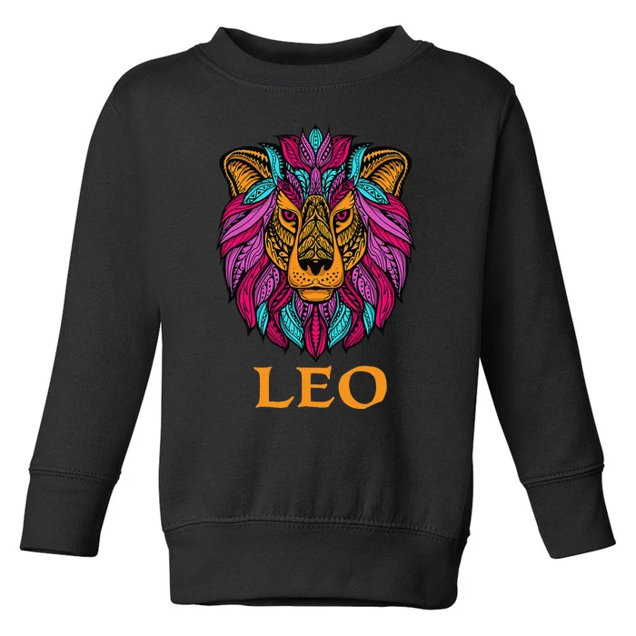 Leo Zodiac Sign Birthday Horoscope Astrology Toddler Sweatshirt