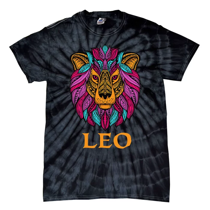 Leo Zodiac Sign Birthday Horoscope Astrology Tie-Dye T-Shirt