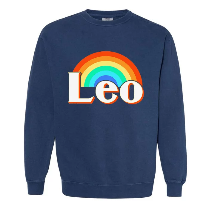 Leo Zodiac Sign Garment-Dyed Sweatshirt