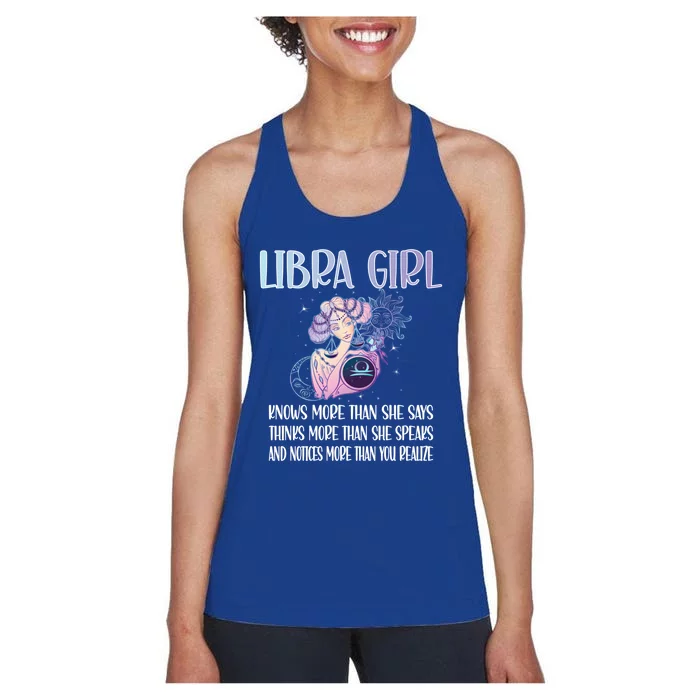 Libra Zodiac Sign Libra Horoscope Astrology Meaningful Gift Women's Racerback Tank