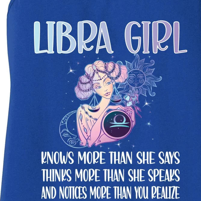 Libra Zodiac Sign Libra Horoscope Astrology Meaningful Gift Women's Racerback Tank