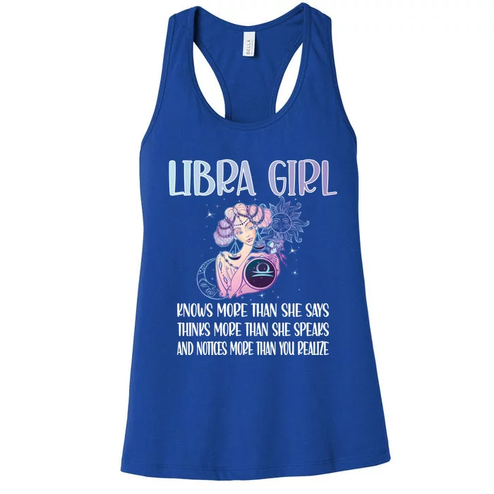 Libra Zodiac Sign Libra Horoscope Astrology Meaningful Gift Women's Racerback Tank