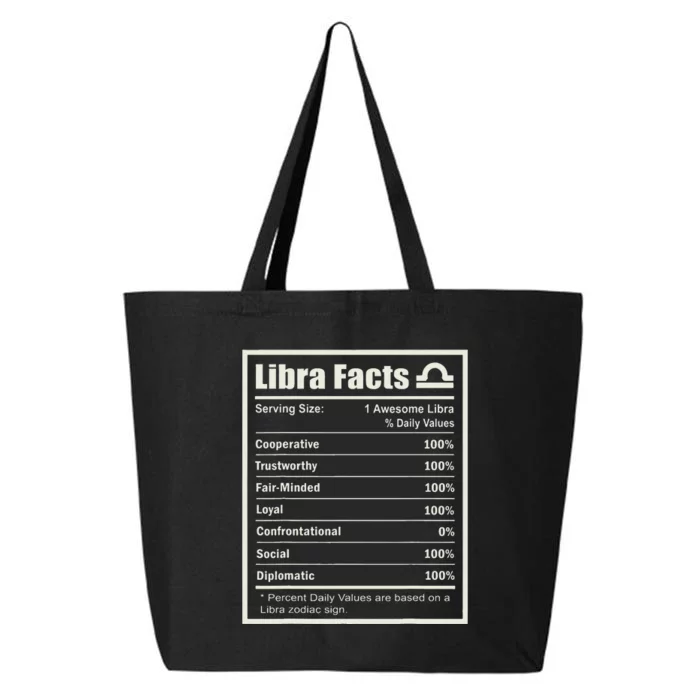 Libra Zodiac Sign Fun Facts Wo Birthday 25L Jumbo Tote