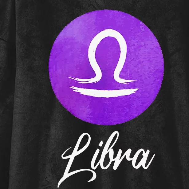 Libra Zodiac Sign Hooded Wearable Blanket