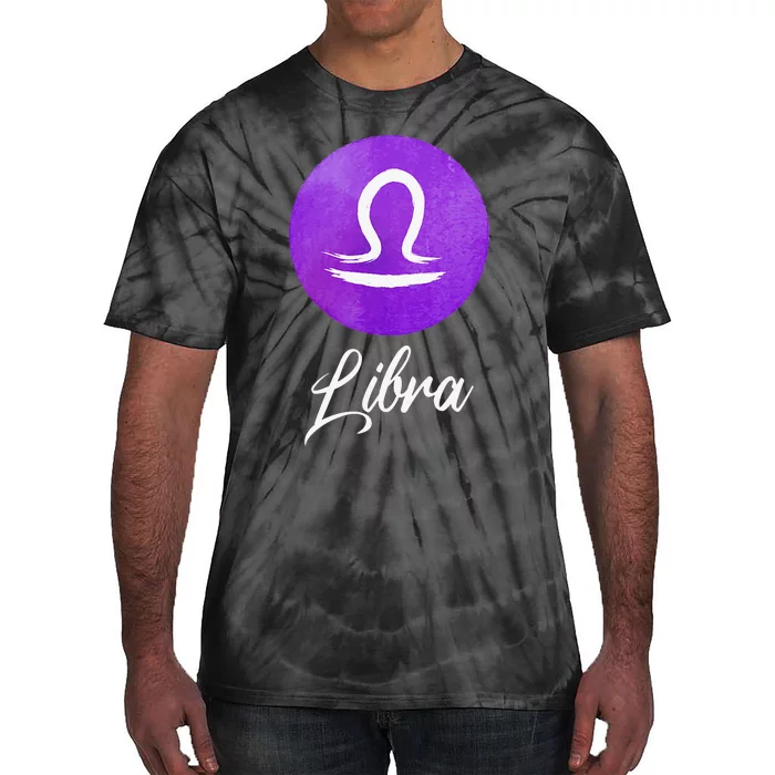 Libra Zodiac Sign Tie-Dye T-Shirt