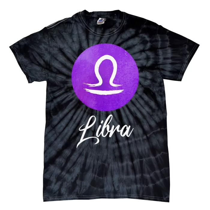 Libra Zodiac Sign Tie-Dye T-Shirt