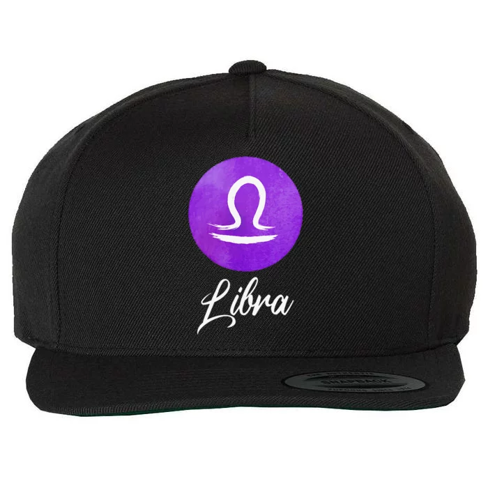 Libra Zodiac Sign Wool Snapback Cap